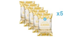 Pack x5 paquetes de almendras peladas laminadas Happy Belly de 200 gr/ud barato en Amazon