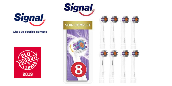 Pack x8 Cabezales eléctricos cuidado completo Signal Integral compatibles con Oral-B barato en Amazon