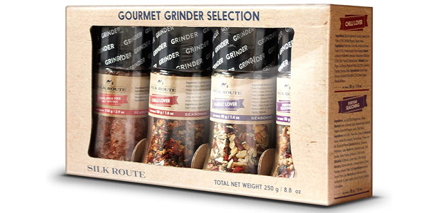 Pack x4 Molinillos Selección Gourmet Especias The Silk Road Company barato en Amazon