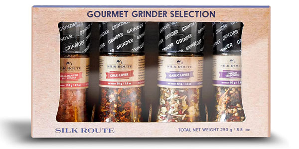 Pack x4 Molinillos Selección Gourmet Especias The Silk Road Company chollo en Amazon