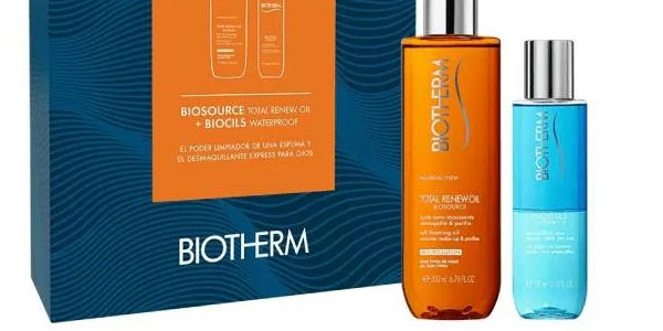 EStuche de limpieza facial Biotherm Biosource Total Renew Oil + Biocils Waterproof en oferta