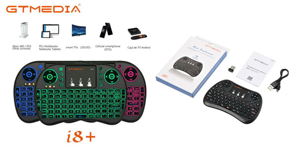 Mini teclado multimedia GTmedia i8 en oferta