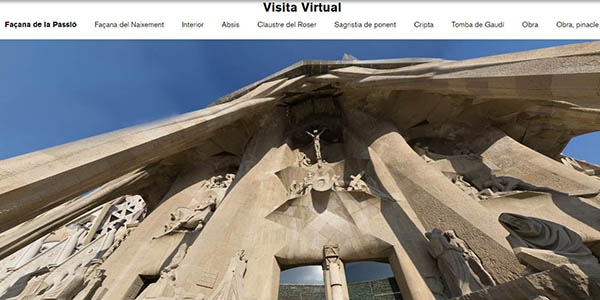 Sagrada Familia de Gaudí visita virtual gratis