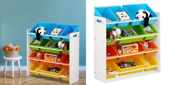 Estantería Infantil con cajas Relaxdays para almacenaje de juguetes barata en Amazon