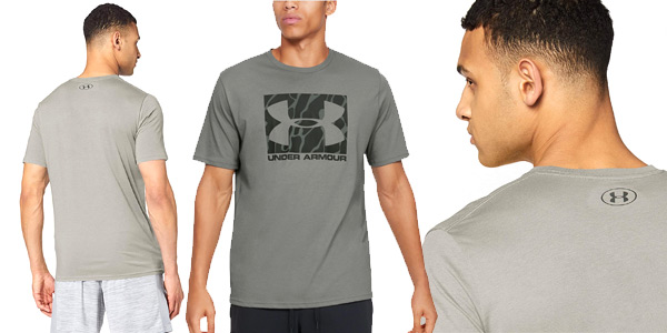 Camiseta manga corta Under Armour Camo Boxed Logo para hombre chollo en Amazon
