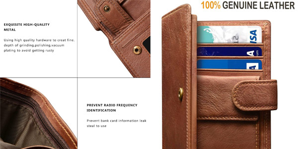 Billetera Corspake de cuero para hombre con caja de regalo chollazo en Amazon