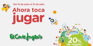 20 de regalo en Juguetes El Corte Ingles Aprovecha