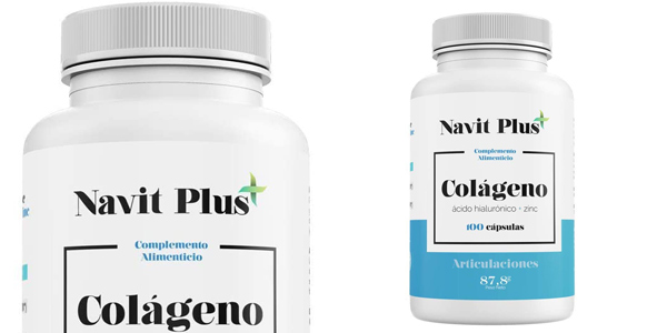 Navit Plus Colágeno hidrolizado con Acido Hialurónico | Vitamina C y Zinc 100 Cápsulas barato en Amazon