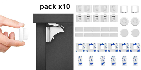 Pack x10 Cerraduras MagnÃ©ticas de Seguridad Dokon para NiÃ±os + 2 llaves barato en Amazon