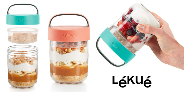 Recipiente hermético Lekue Jar To Go de 400 ml barato en Amazon