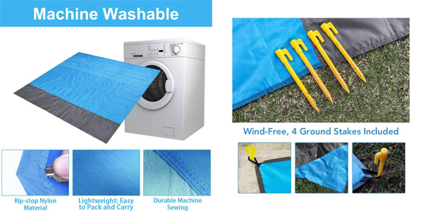Alfombra playa impermeable en oferta en Amazon