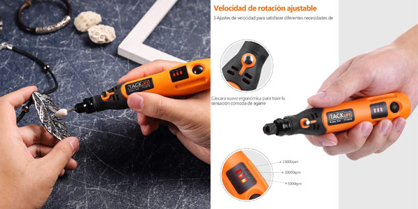 Comprar Mini Amoladora TACKLIFE-PCG01B-3.7V chollo en Amazon
