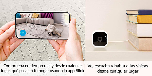 Cámara de seguridad inteligente Blink Mini HD compatible con Alexa barata