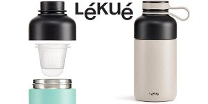 Botella de agua Lékué Bottle to Go de 300 ml con filtro