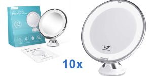 Espejo de maquillaje Beautural con luz LED aumento 10X barato en Amazon