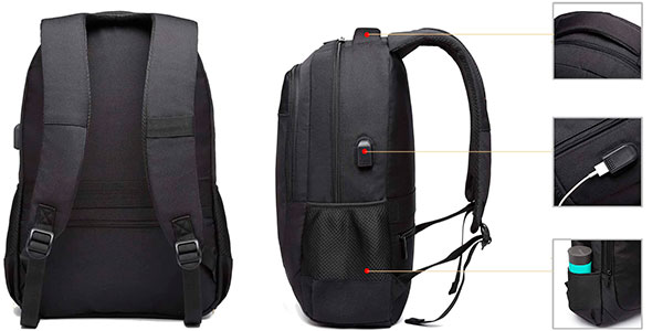 Mochila para portátil con puerto de carga USB barata