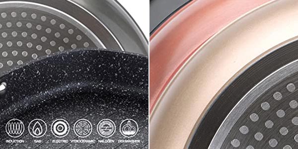 Set x2 Sartenes Bergner Neon Silver y Black chollo en Amazon