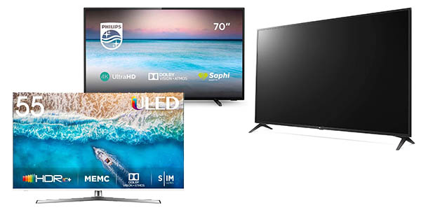 televisores LG Samsung Hisense chollos en Amazon