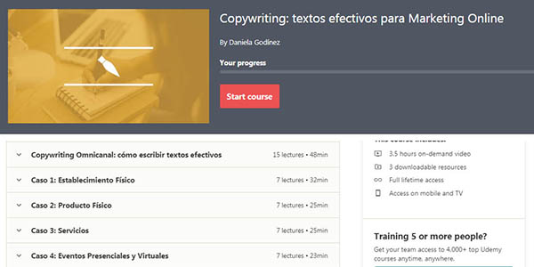 Udemy curso gratis de copywriting marketing digital gratuito