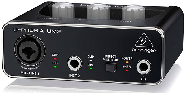 Chollo Interfaz de audio Behringer UM2 U-Phoria USB 