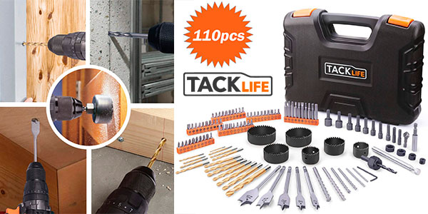 Chollo Juego de brocas Tacklife DDB02 profesional de 110 piezas
