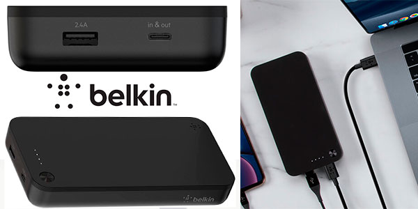 Chollo Batería externa Belkin Boost Charge 20K USB-C + Cable USB-C con PD de 20.100 mAh