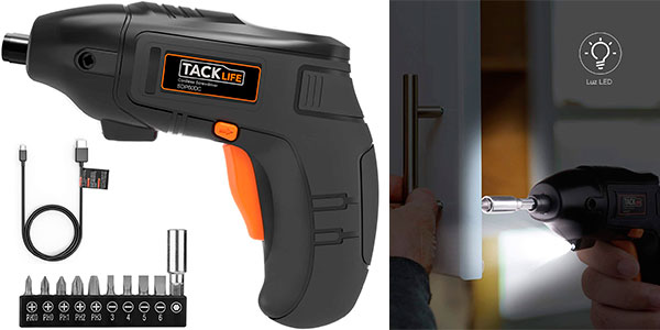 Chollo Atornillador eléctrico Tacklife recargable con 10 puntas