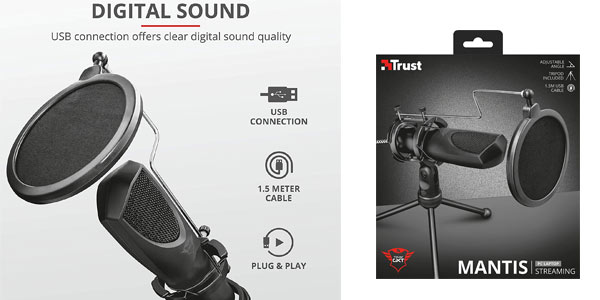 Micrófono Trust Gaming GXT 232 Mantis en oferta en Amazon