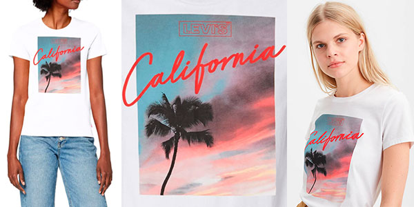 Camiseta Levi's Pink California Skies para mujer en oferta