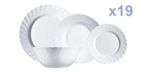 Vajilla de 19 Piezas Vidrio Extra Resistente Opal Trianon Luminarc barata en Amazon