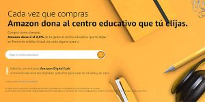 Amazon donación del 2,5% de tus compras para colegios de España