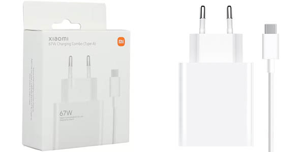 Cargador Xiaomi 67W Charging Combo con cable USB-C