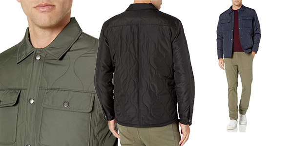 Chaqueta Amazon Essentials Quilted Shirt Jacket para hombre chollo en Amazon