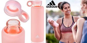 Chollo Botella de agua de cristal Adidas de 410 ml