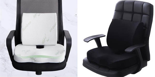 Cojines ergonómicos para asiento y respaldo de espuma viscoelástica