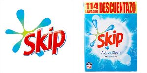 Detergente en polvo Skip Active Clean de 114 lavados