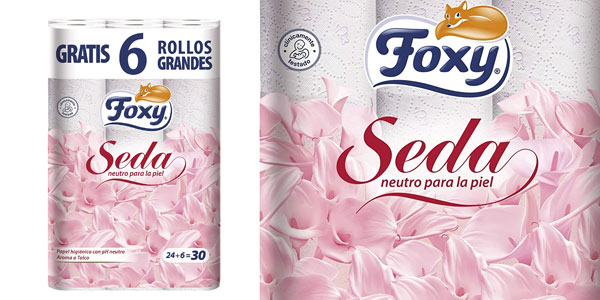 ▷ Chollo Pack x3 paquetes de 30 rollos papel higiénico Foxy por 32,18€ y envío gratis oferta 3x2 el rollo!