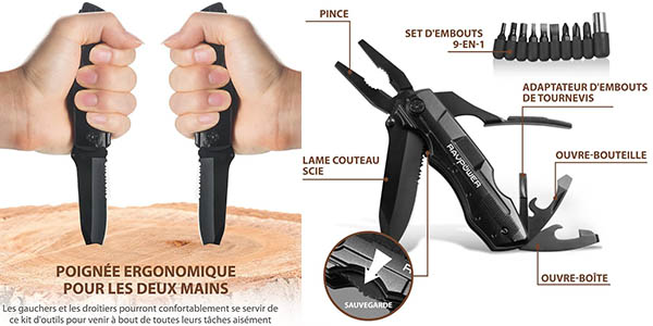 multiherramienta para senderismo y acampada Ravpower en oferta