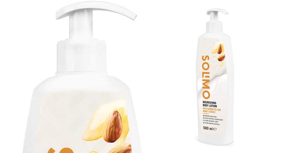 Pack x4 Loción corporal nutritiva Amazon Solimo con aceite de almendras y extracto de miel de 500 ml/ud chollo en Amazon