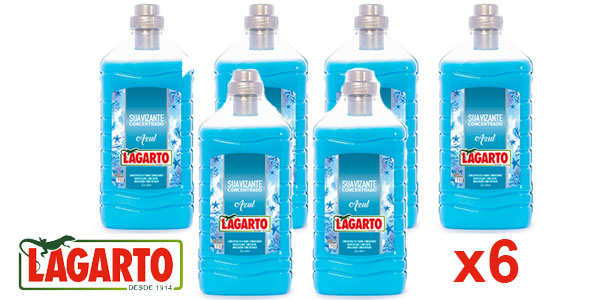 Pack x6 Lagarto Suavizante Azul Concentrado de 70 lavados/ud barato en Amazon