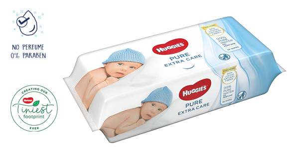Pack x672 Toallitas para Bebé Huggies Pure Extra Care chollo en Amazon