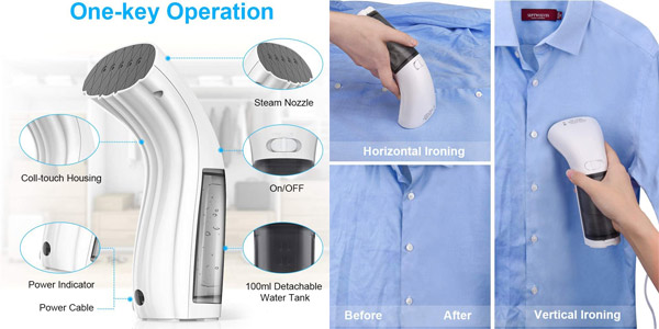 Plancha de vapor vertical ZoeeTree con tanque de agua de 100 ml chollazo en Amazon