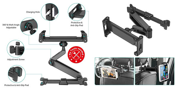 Sawake soporte para tableta y teléfono movil para el asiento del coche barato