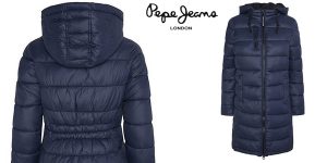 Abrigo largo Pepe Jeans Linna con capucha para mujer barato en Amazon