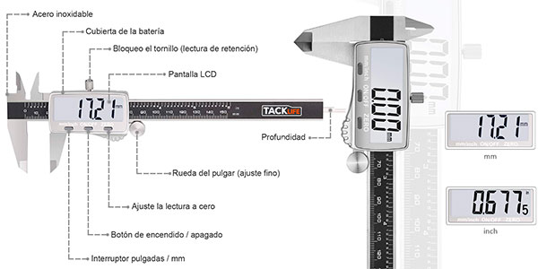 Calibre digital Tacklife DC02 de 150 mm/6" barato