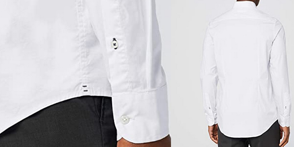 Camisa de vestir Tommy Hilfiger Core Stretch Slim Poplin para hombre chollazo en Amazon