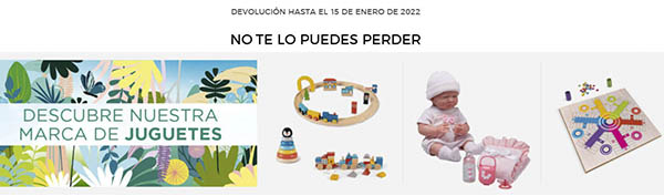 catálogo juguetes El Corte Inglés 2022 devoluciones