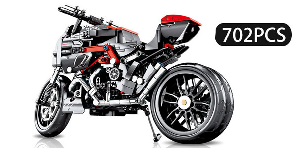 Motocicleta SEMBO tipo LEGO de 702 piezas barata en AliExpress