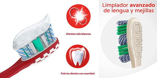 kit con cepillos y pasta de dientes Colgate Max White Luminous barato