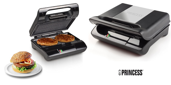 Parrilla Princess Grill Compact Flex de placas extraíbles y almacenamiento vertical de 700 W barata en Amazon